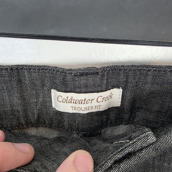 Coldwater Creek Grey Bootcut Classic Going Out Front Pleat Trousers Size 18W - Picture 4 of 10